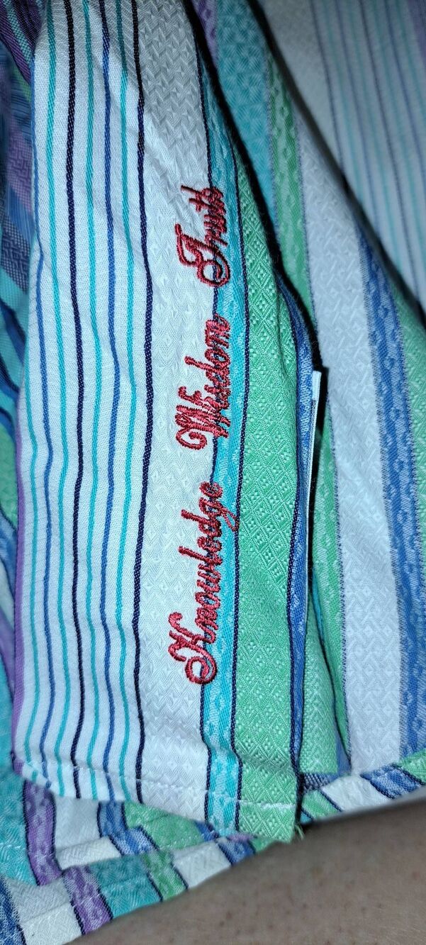 Robert Graham 2XLT Men's Multicolor Stripe Flip Cuff Shirt 100% Cotton Tall - Picture 9 of 13